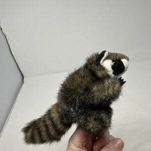 Raccoon Finger Puppet Folkmanis Puppets 4" Mini Plush Stuffed  Animal Realistic